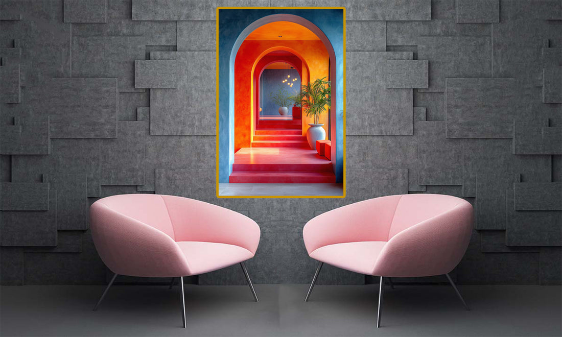 tableau architecture hall arabesque - 80x120 cm