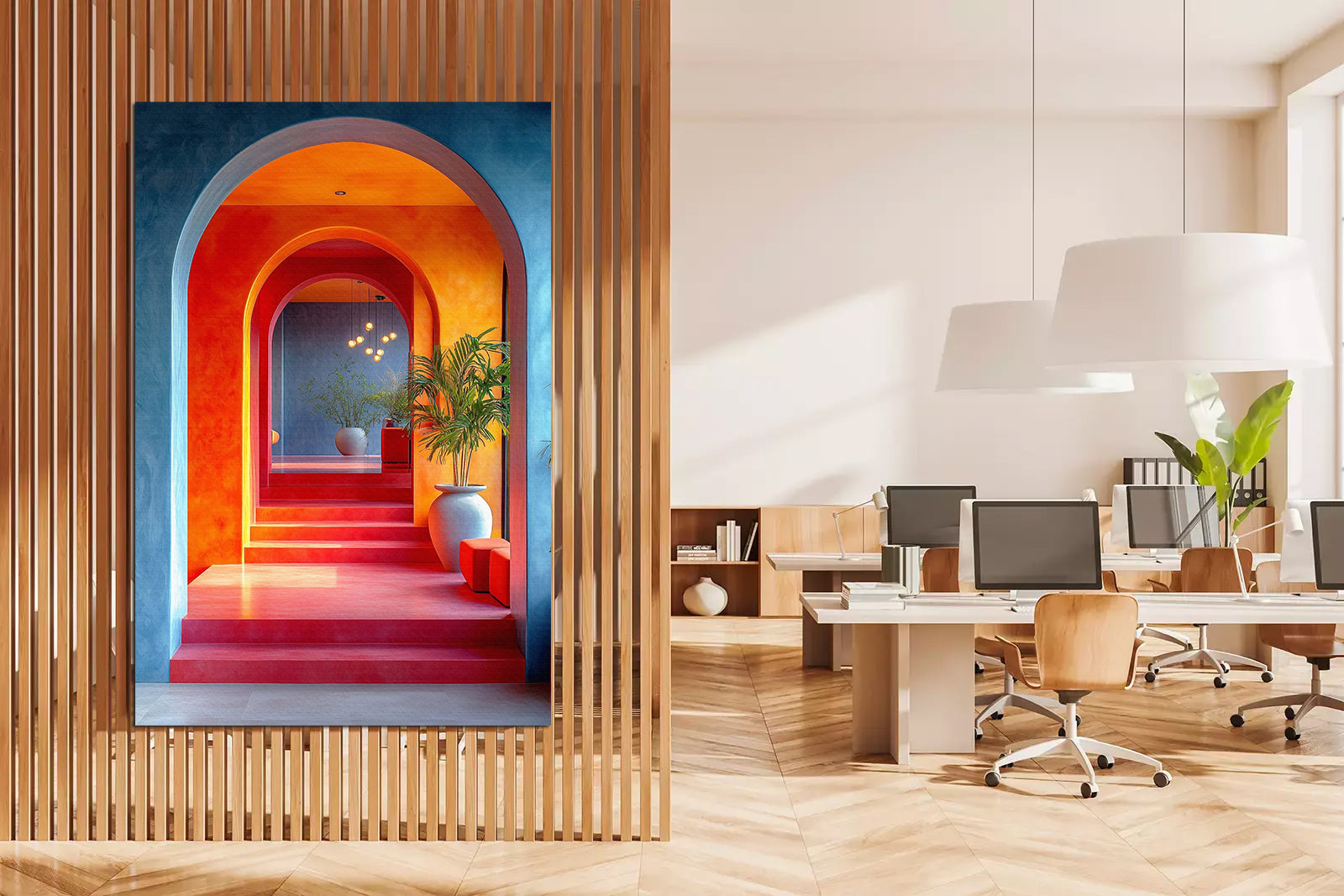 tableau architecture hall arabesque - 80x120 cm