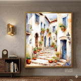 tableau 90x120 cm  "Flânerie Méditerranéenne"