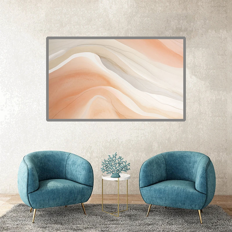 tableau feuille beige - 70x120 cm