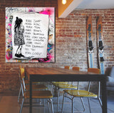 tableau « Murmures Urbains » en vinyle sur mdf