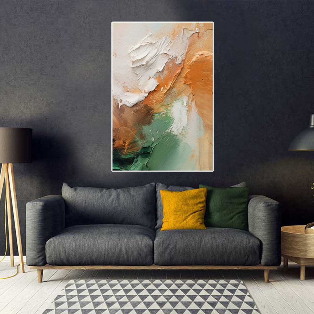 tableau  abstrait platre - 80x120 cm
