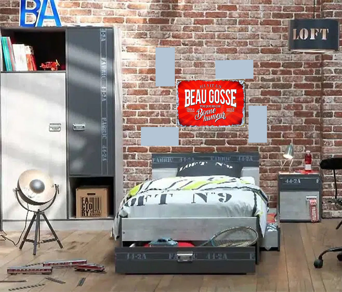 Tableau décoratif - plaque 21 x 30 cm - beau gosse