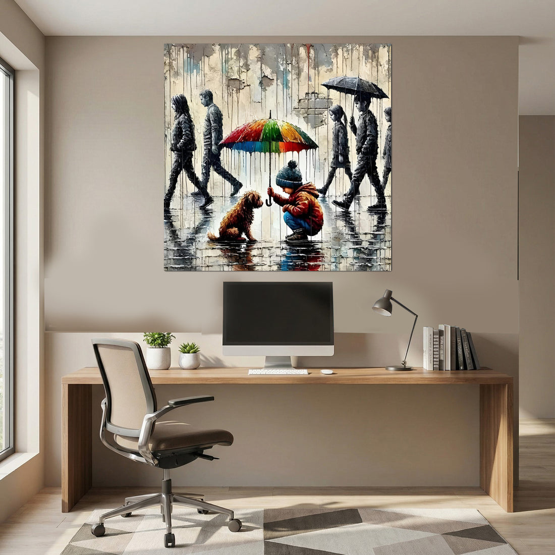 tableau « L'Innocence Protectrice » en vinyle sur mdf