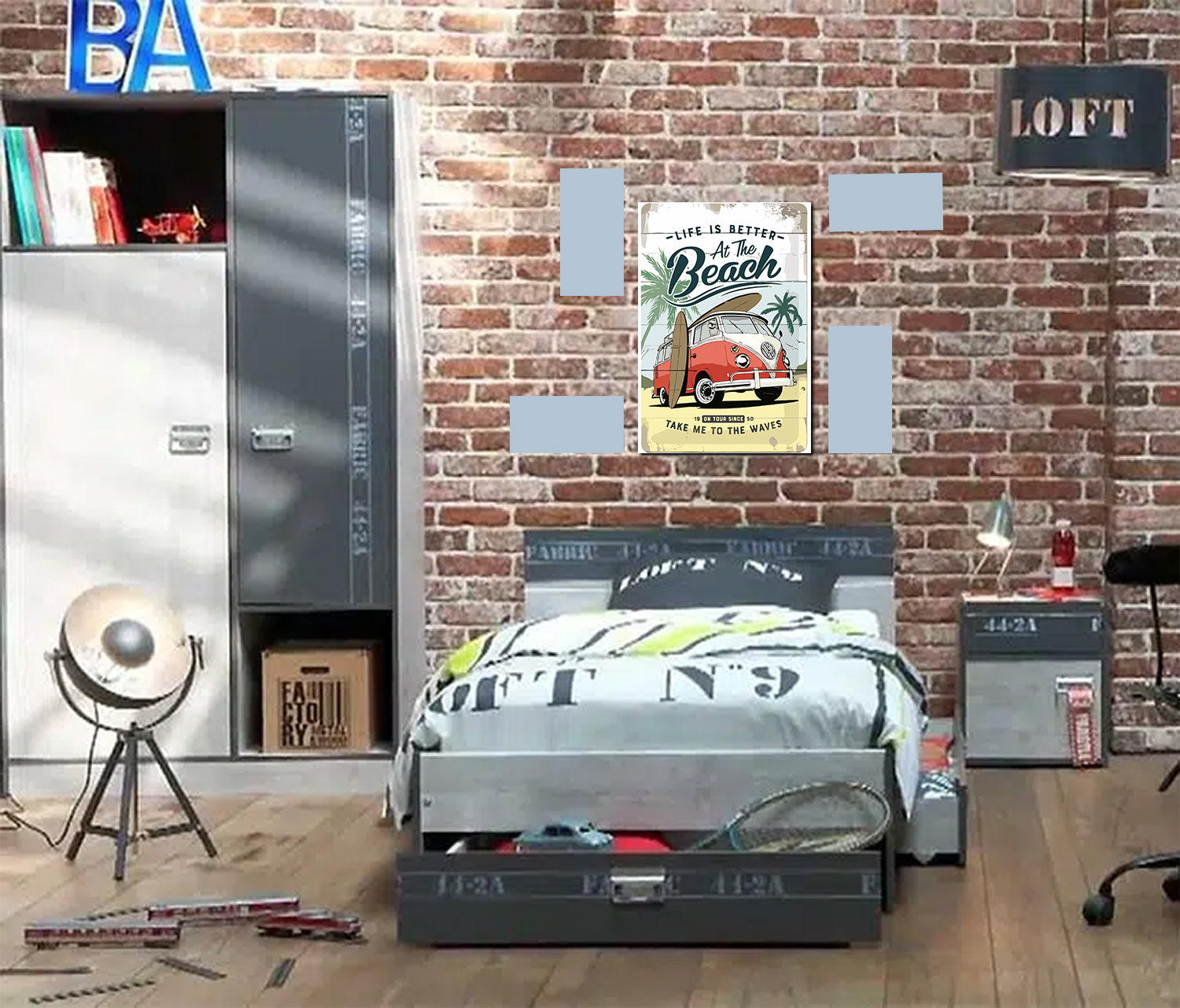 Tableau décoratif - Beatch PF-  21-30 cm - vinyle mat