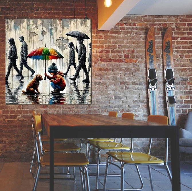 tableau « L'Innocence Protectrice » en vinyle sur mdf