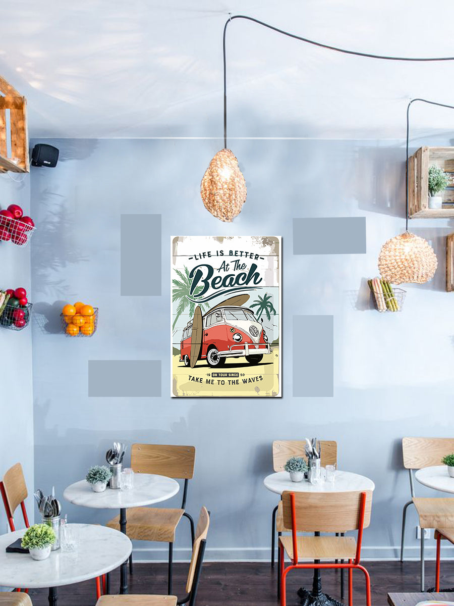 Tableau décoratif - Beatch PF-  21-30 cm - vinyle mat