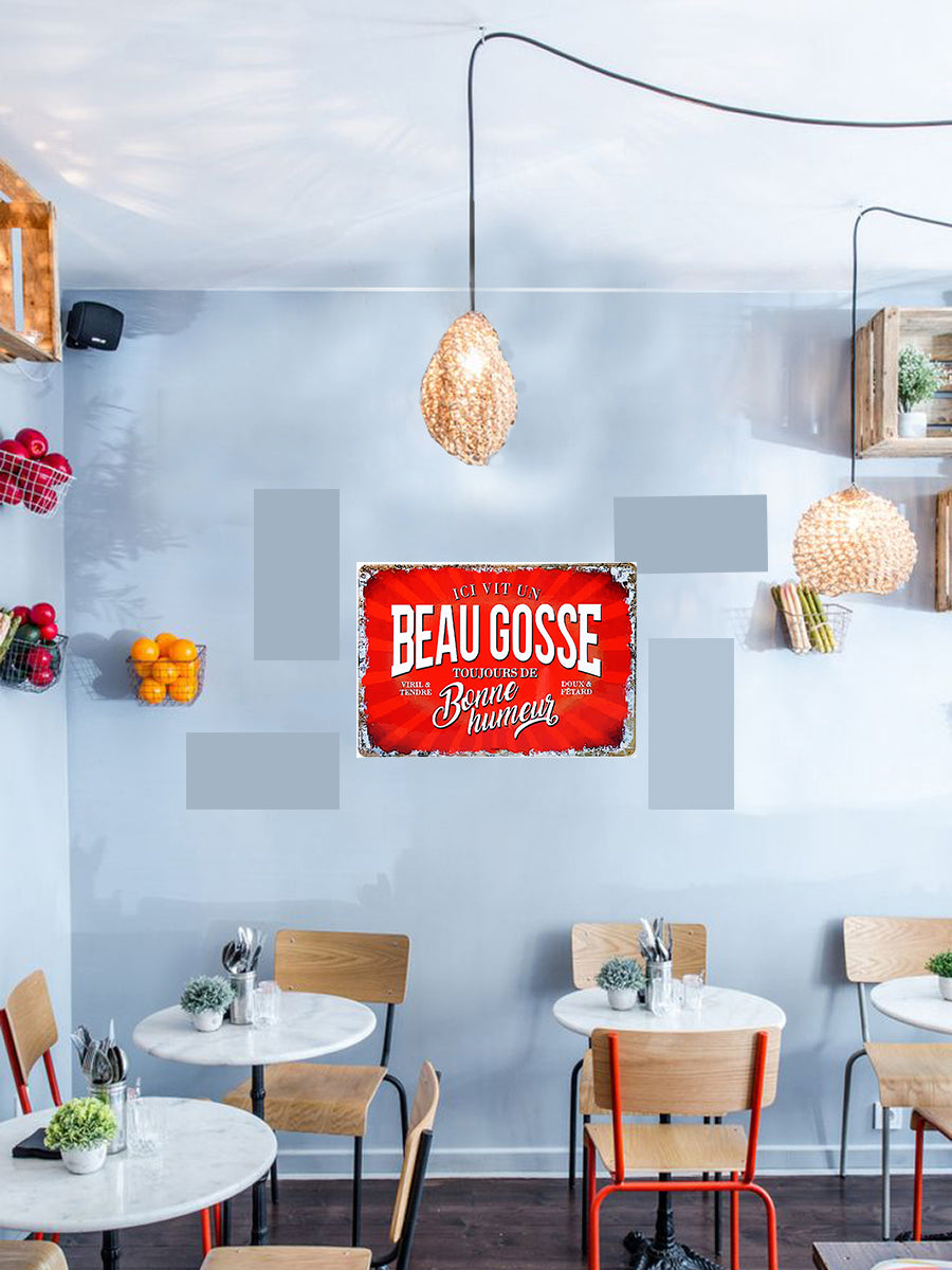 Tableau décoratif - plaque 21 x 30 cm - beau gosse