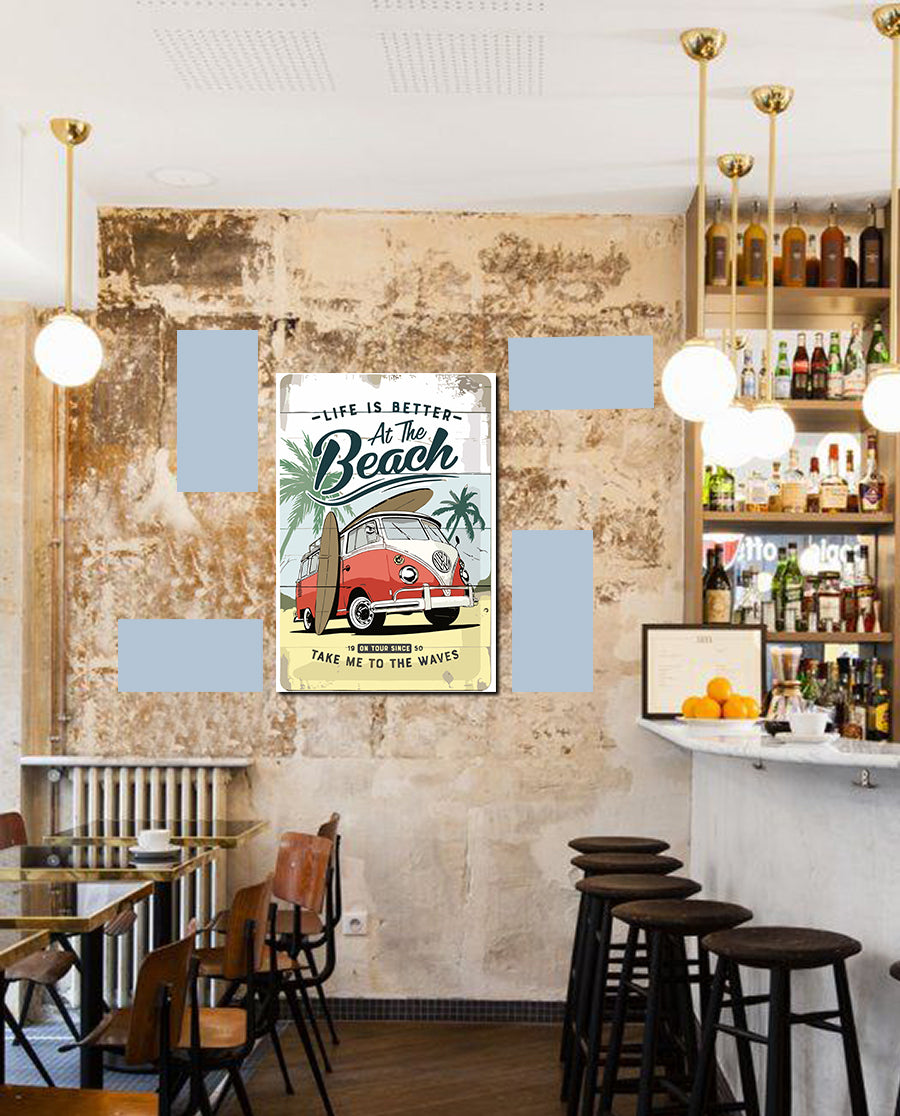 Tableau décoratif - Beatch PF-  21-30 cm - vinyle mat