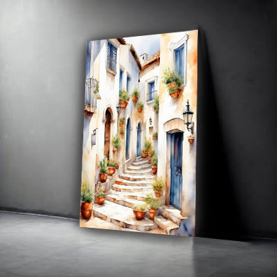 tableau 90x120 cm  "Flânerie Méditerranéenne"