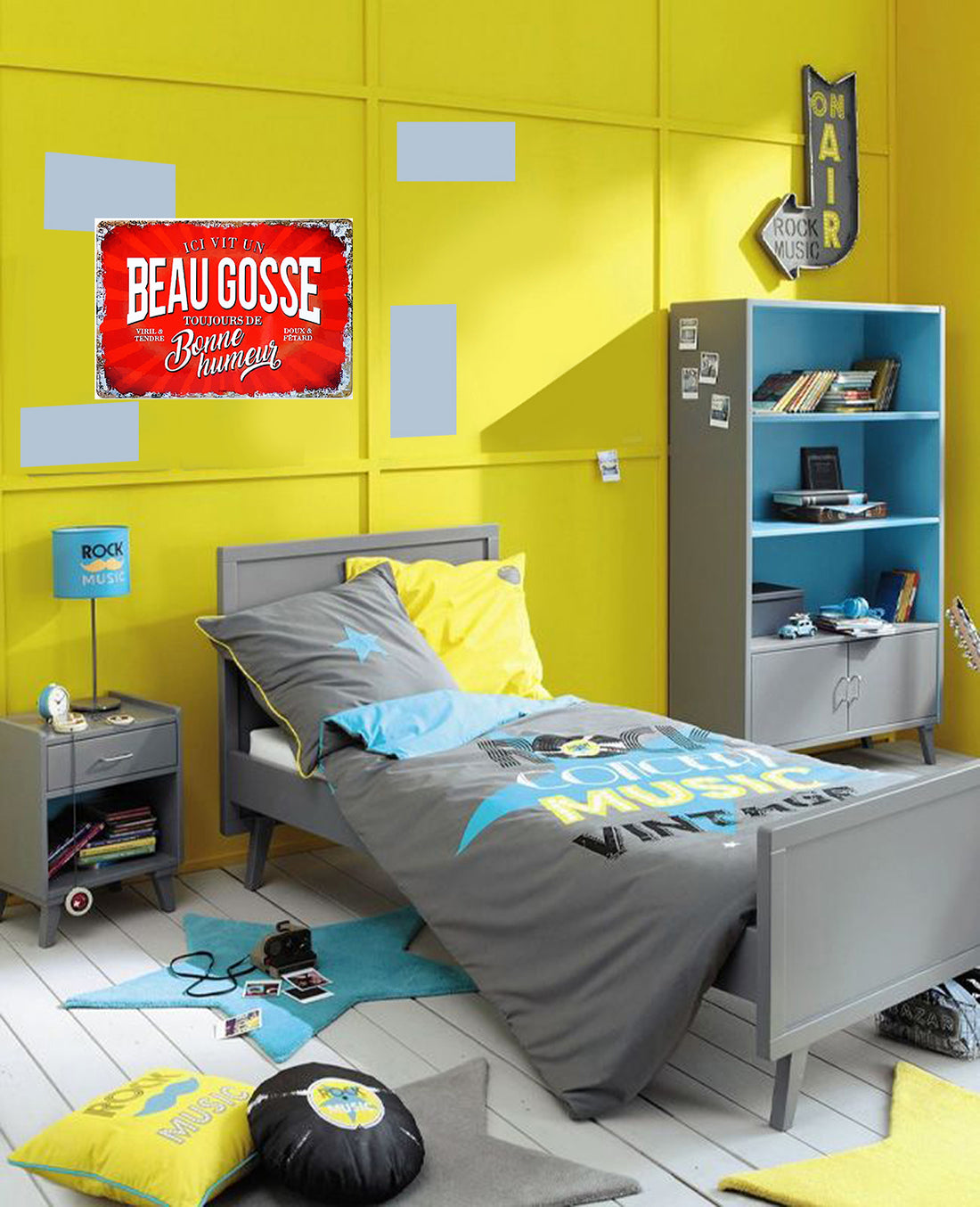 Tableau décoratif - plaque 21 x 30 cm - beau gosse