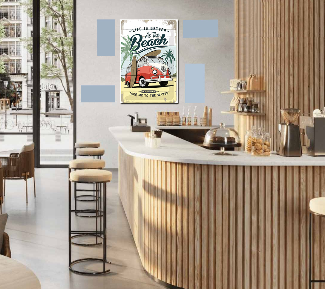 Tableau décoratif - Beatch PF-  21-30 cm - vinyle mat