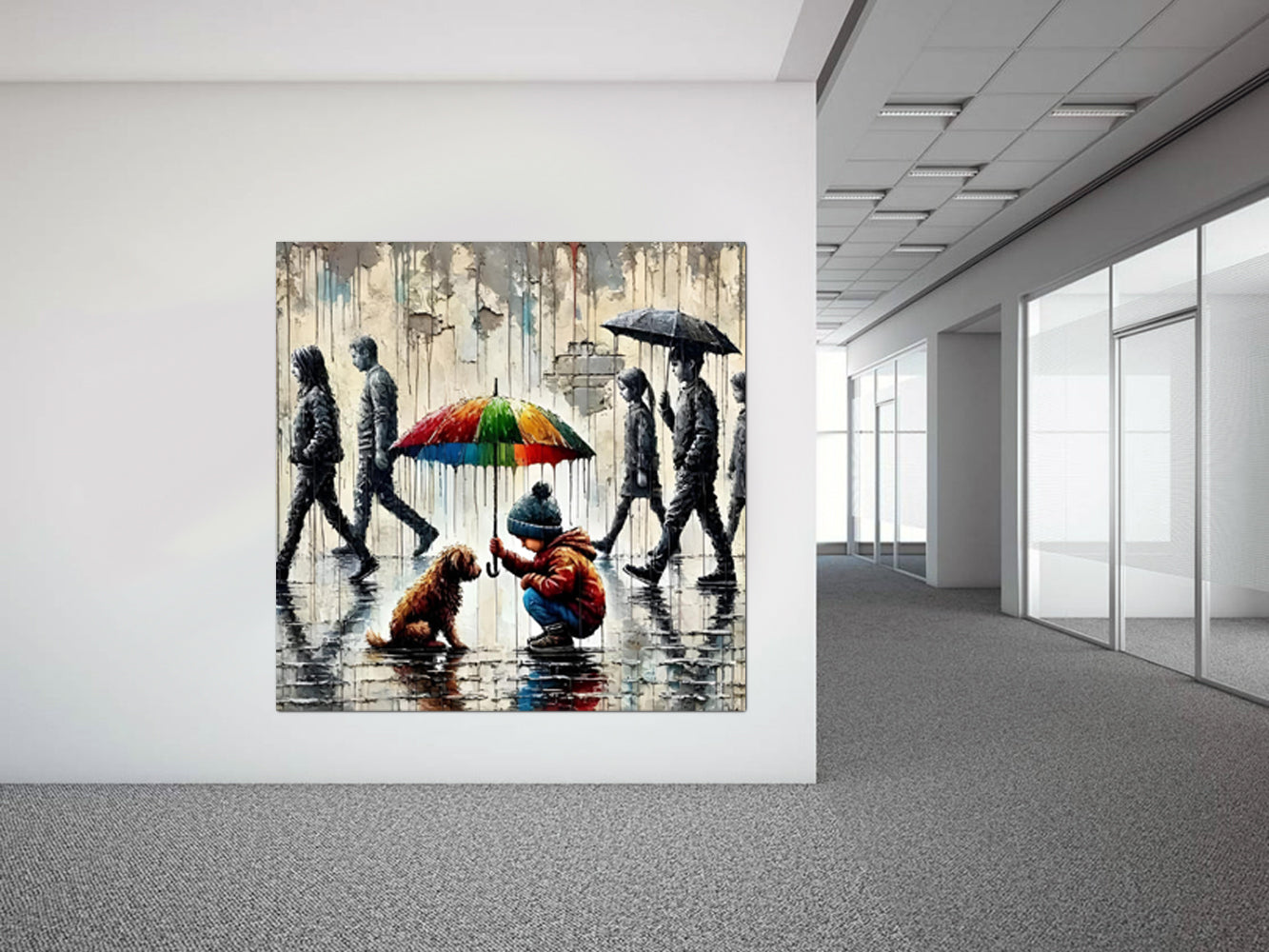 tableau « L'Innocence Protectrice » en vinyle sur mdf