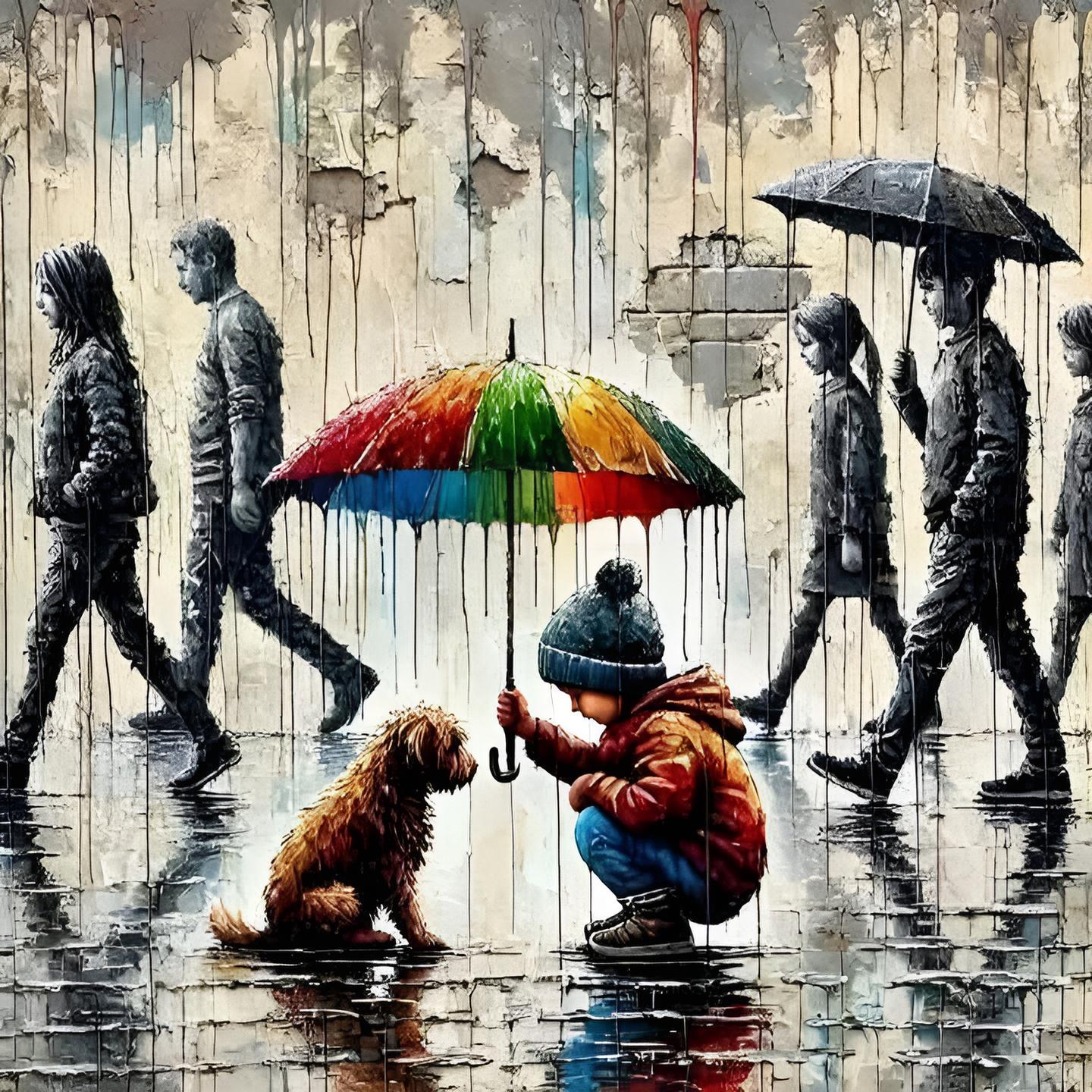 tableau « L'Innocence Protectrice » en vinyle sur mdf