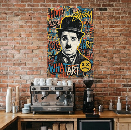 tableau charlot - 30x45cm
