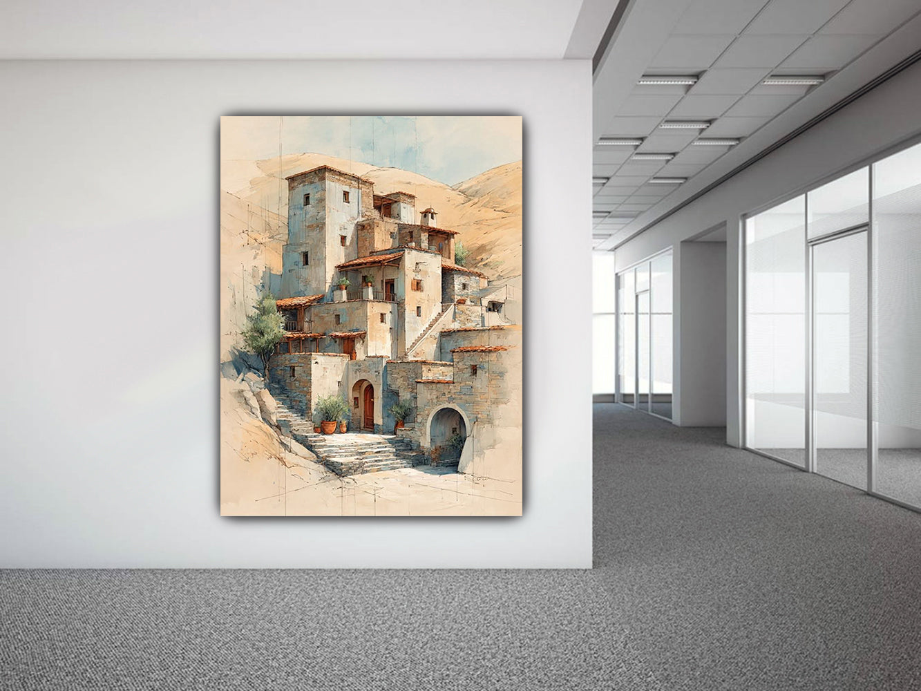 tableau 90x120 cm "La Citadelle de Sable"