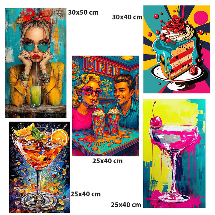pack coktail wao - 5 tableaux