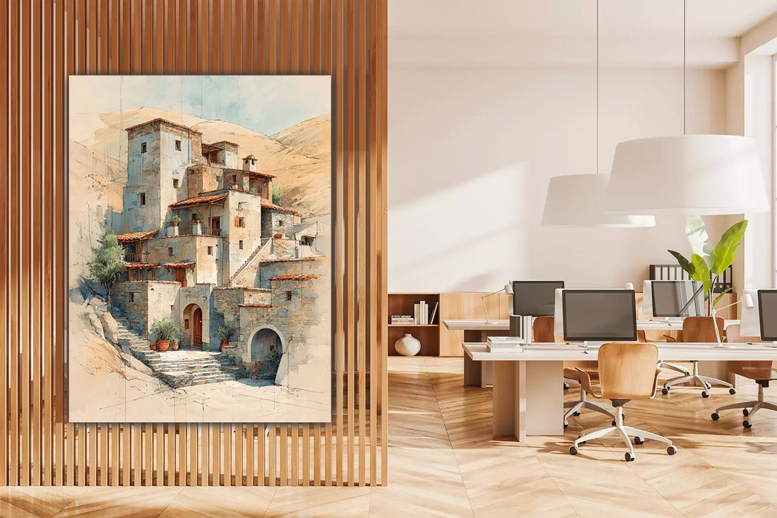 tableau 90x120 cm "La Citadelle de Sable"