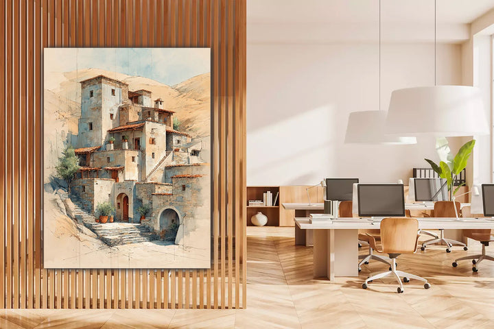 tableau 90x120 cm "La Citadelle de Sable"