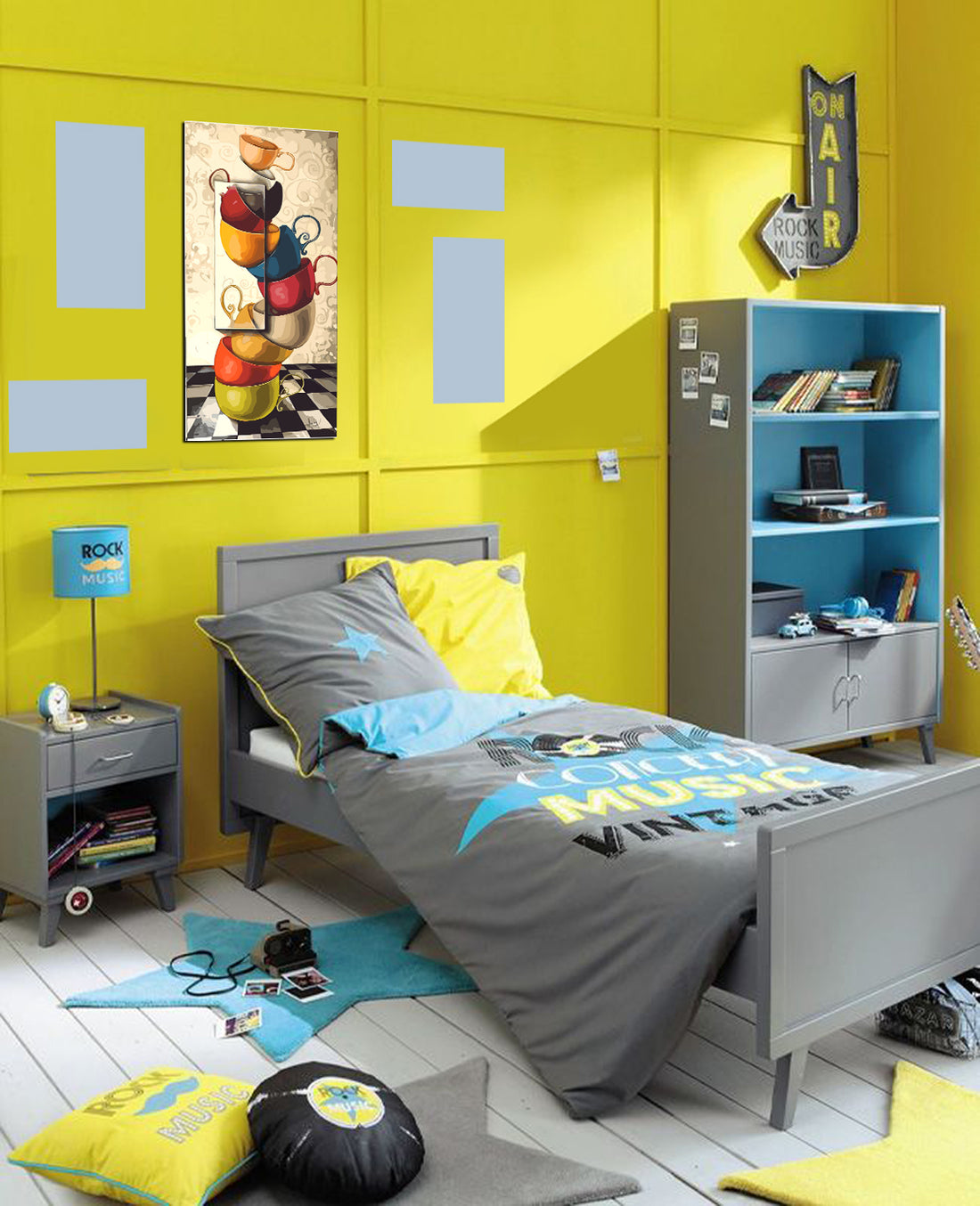 tableau décoratif - Tasse 40-20 cm - vinyle mat