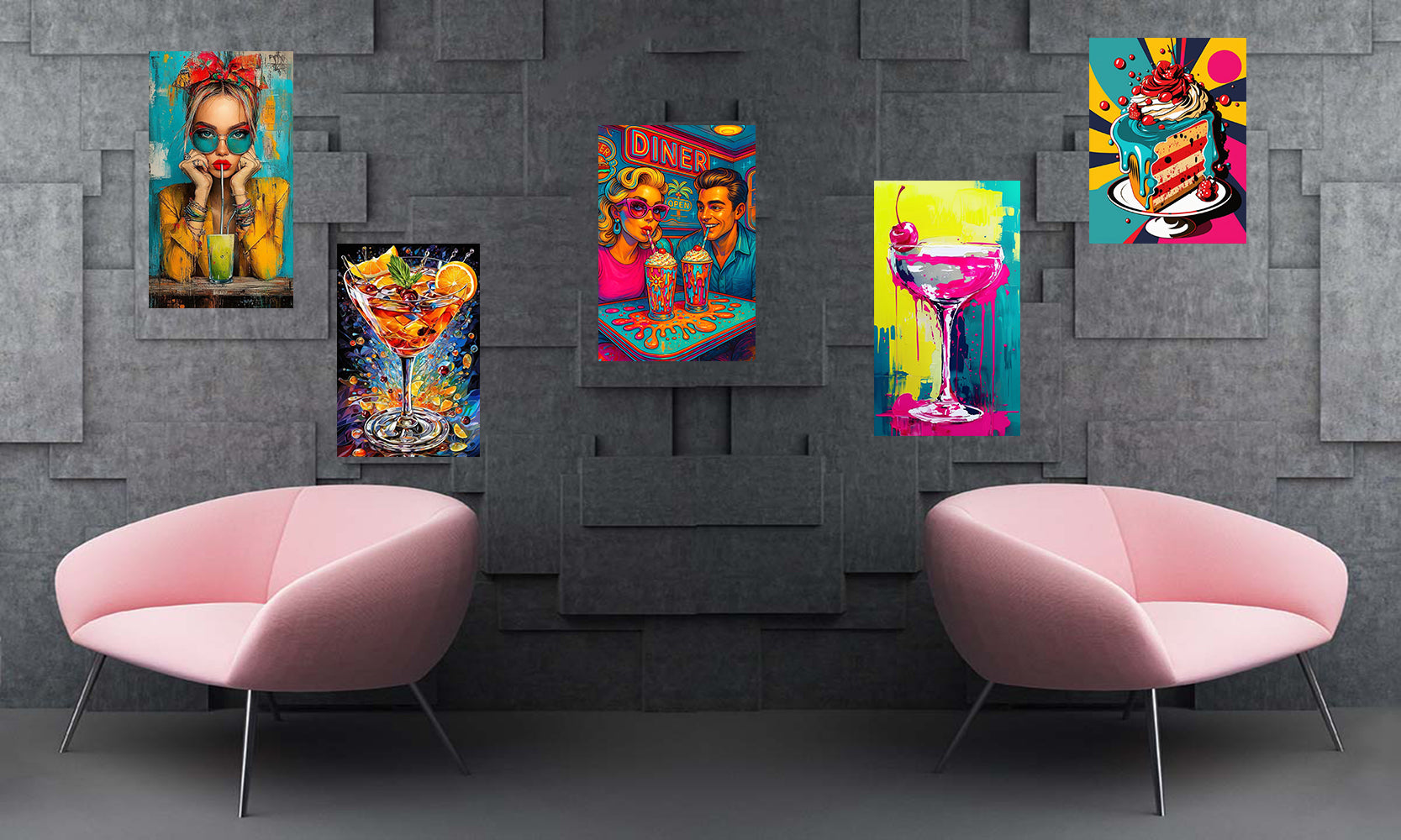 pack coktail wao - 5 tableaux
