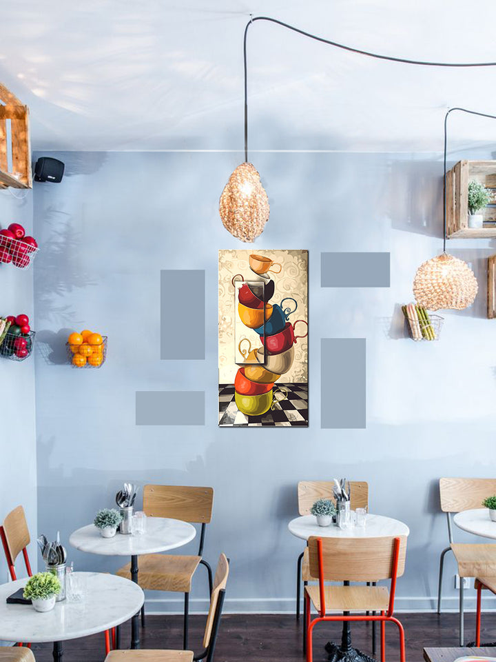 tableau décoratif - Tasse 40-20 cm - vinyle mat