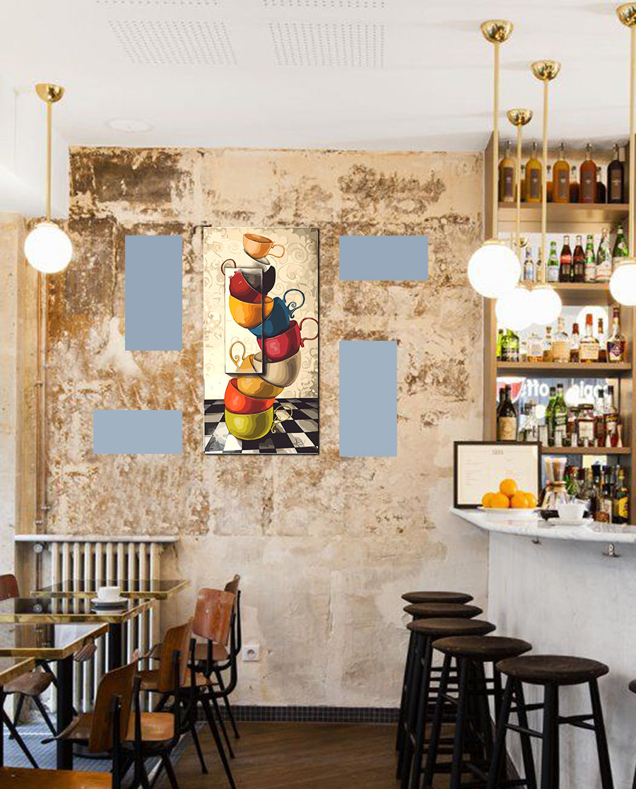 tableau décoratif - Tasse 40-20 cm - vinyle mat