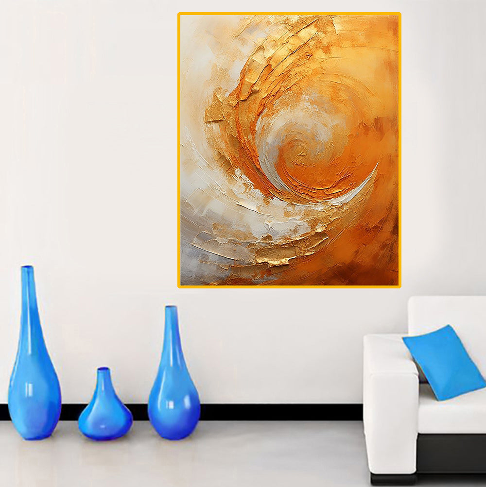 tableau vague soleil - 80 x 100 cm