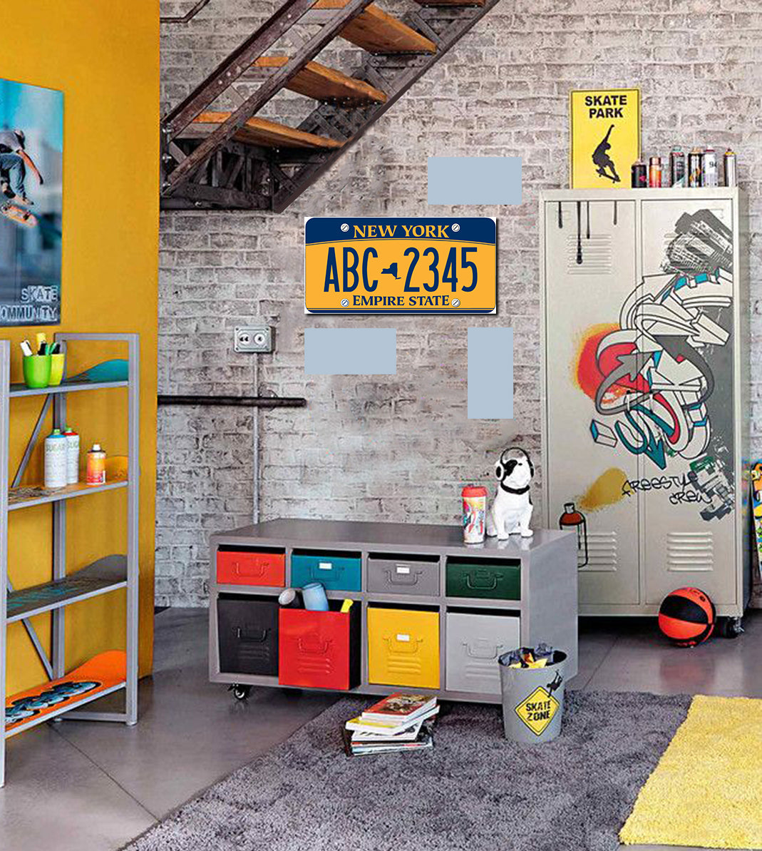 Tableau décoration - plaque ABC 40 x 15 cm vinyle mat