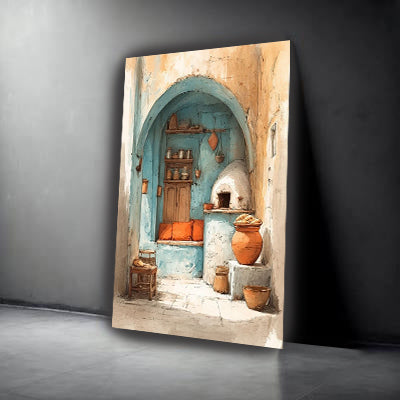 tableau 90x120 cm "L'Âme de la Cuisine antique"