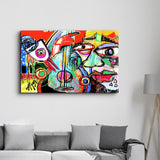 Tableau Abstrait Cubiste Coloré