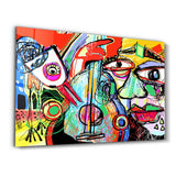 Tableau Abstrait Cubiste Coloré
