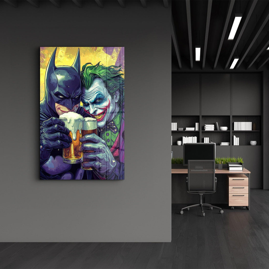 Tableau Pop Art – Batman & Joker Cheers