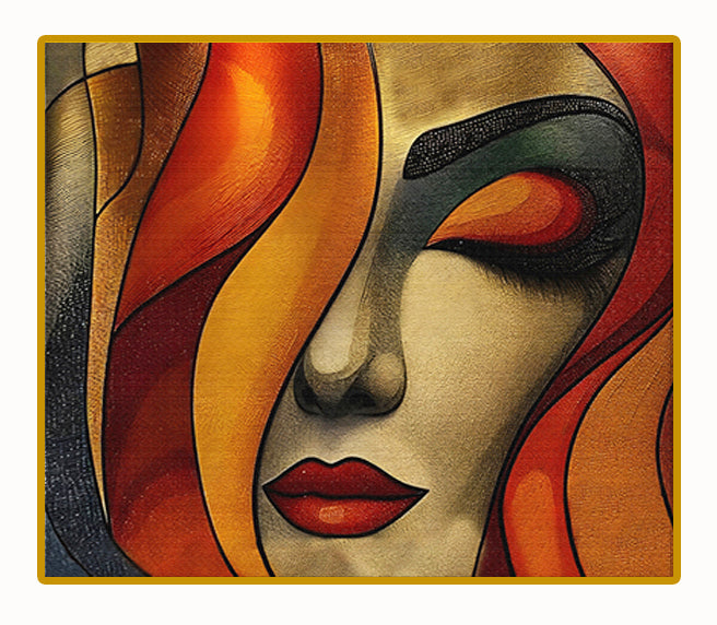 tableau femme discrète - 100x120 cm