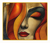 tableau femme discrète - 100x120 cm