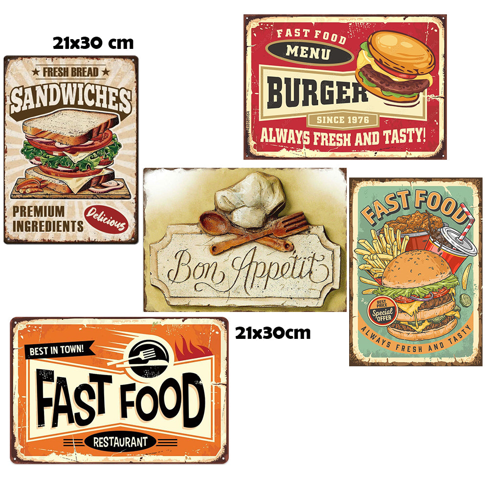 plaque fast food bon appétie - 5 plaque