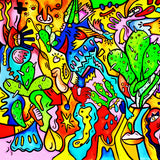 tableau décoratif - Manifique - 100 x 100 cm - vinyle sur mdf