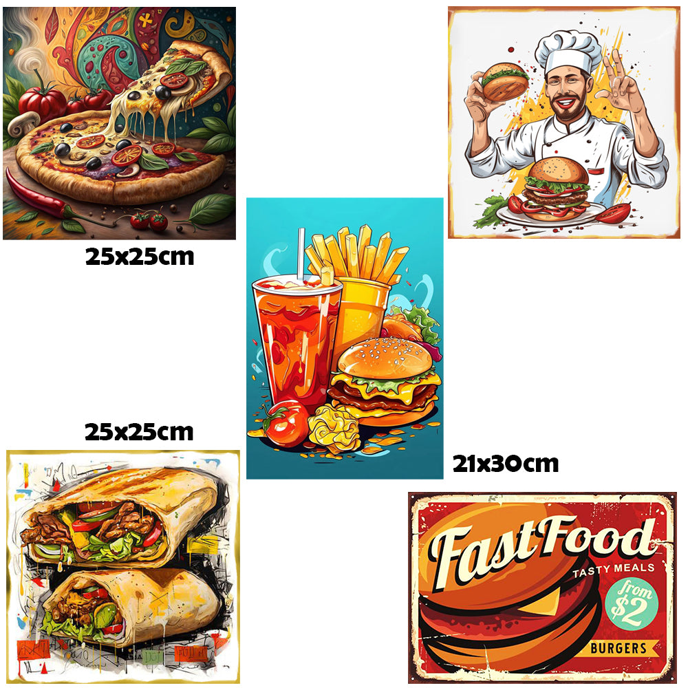 pack fast food gourmand - 5 plaques dont 1 offerte