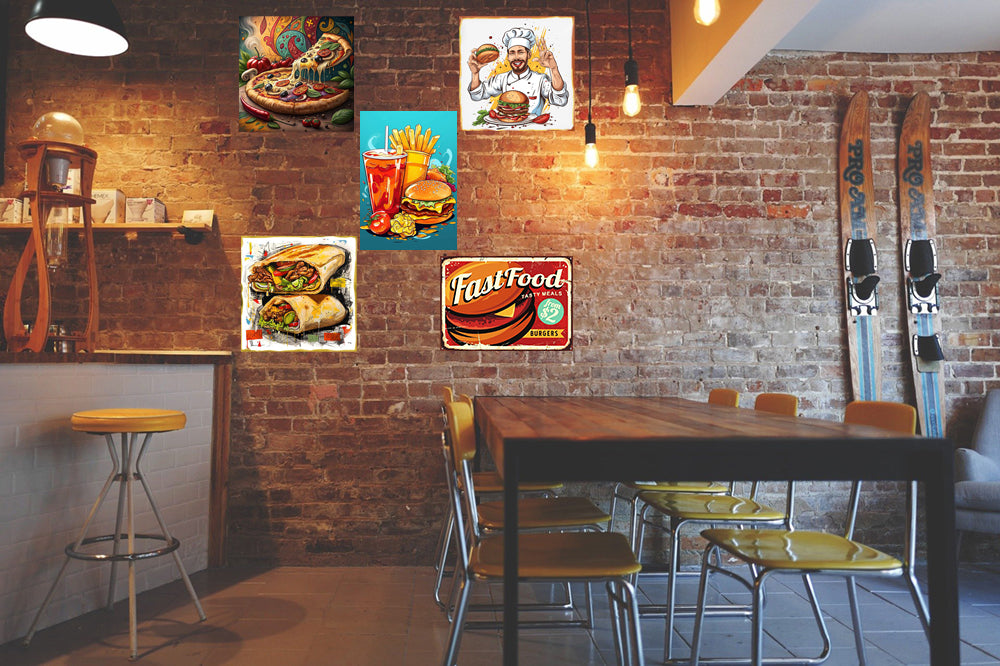 pack fast food gourmand - 5 plaques dont 1 offerte