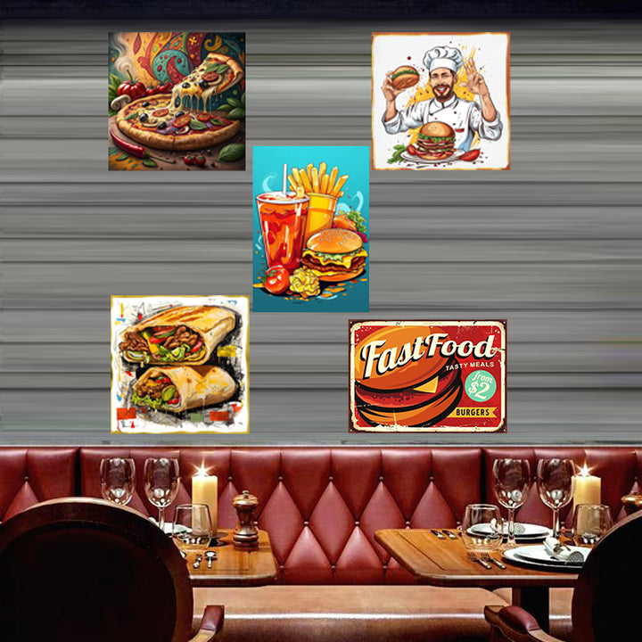 pack fast food gourmand - 5 plaques dont 1 offerte