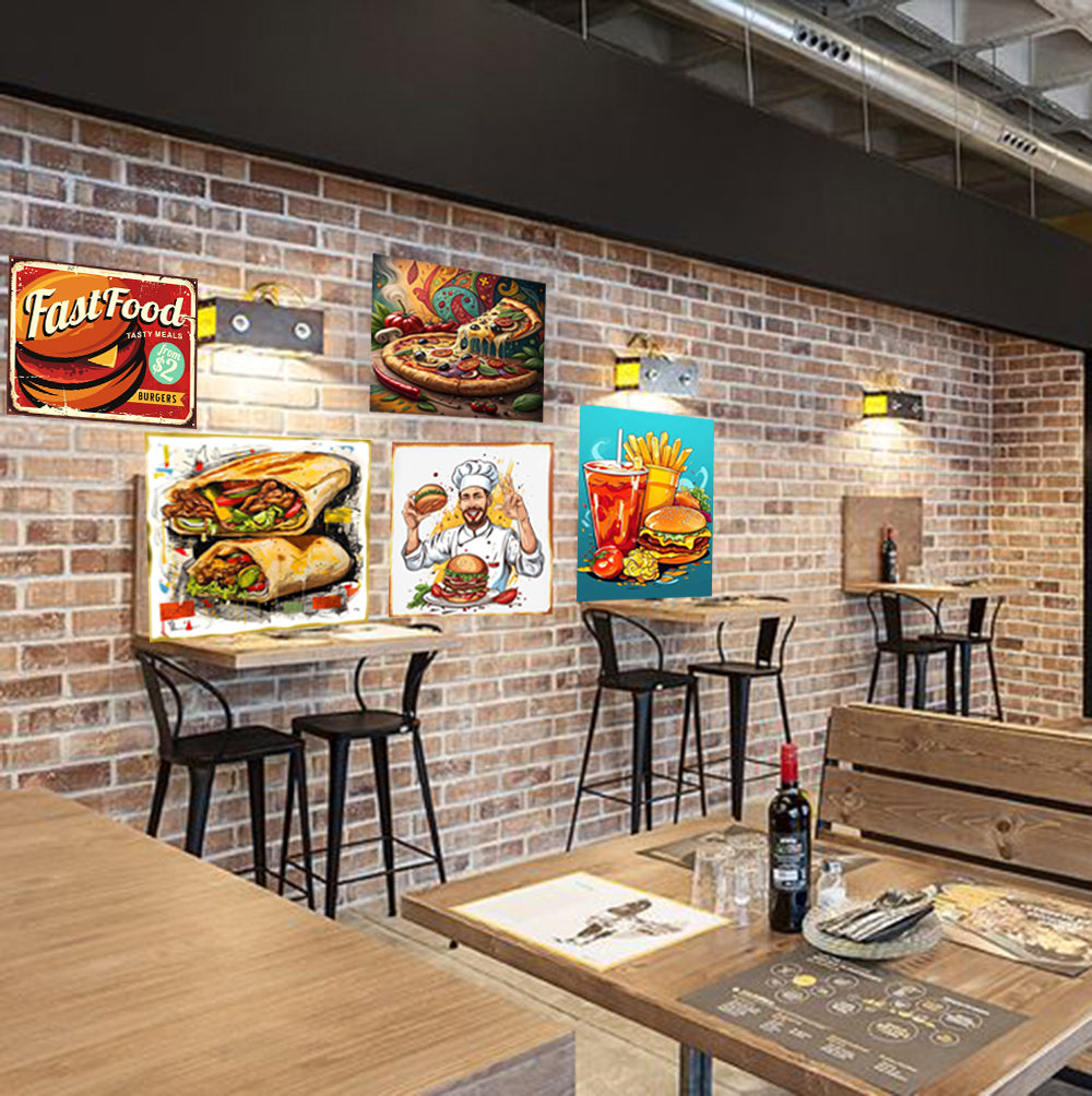 pack fast food gourmand - 5 plaques dont 1 offerte