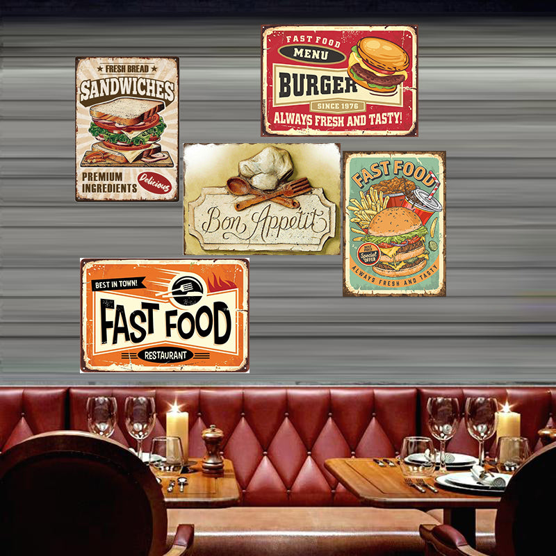 plaque fast food bon appétie - 5 plaque