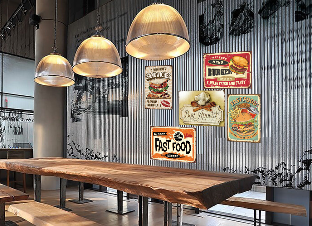 plaque fast food bon appétie - 5 plaque