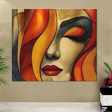 tableau femme discrète - 100x120 cm