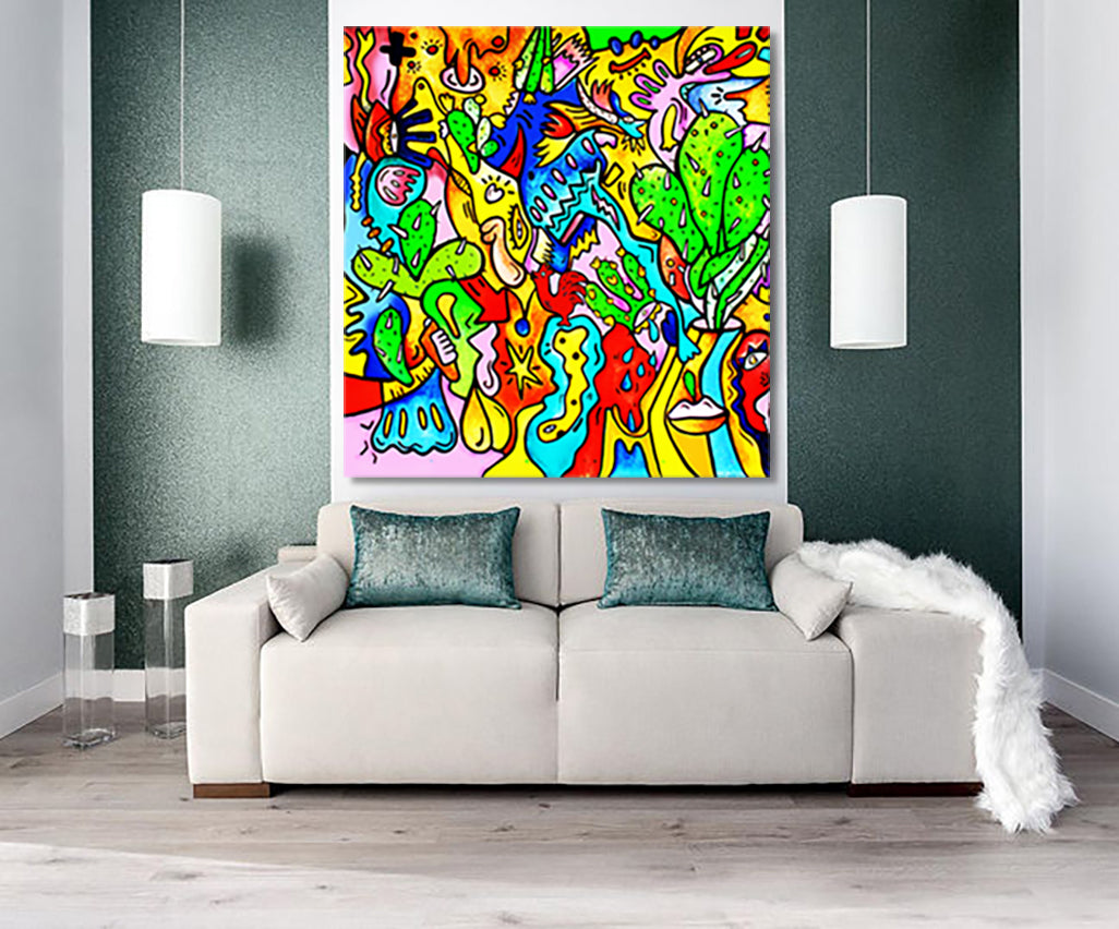 tableau décoratif - Manifique - 100 x 100 cm - bâche enduis