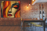 tableau femme discrète - 100x120 cm