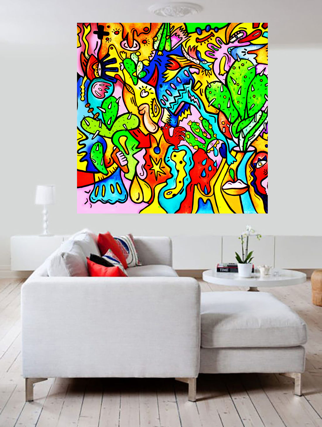 tableau décoratif - Manifique - 100 x 100 cm - bâche enduis