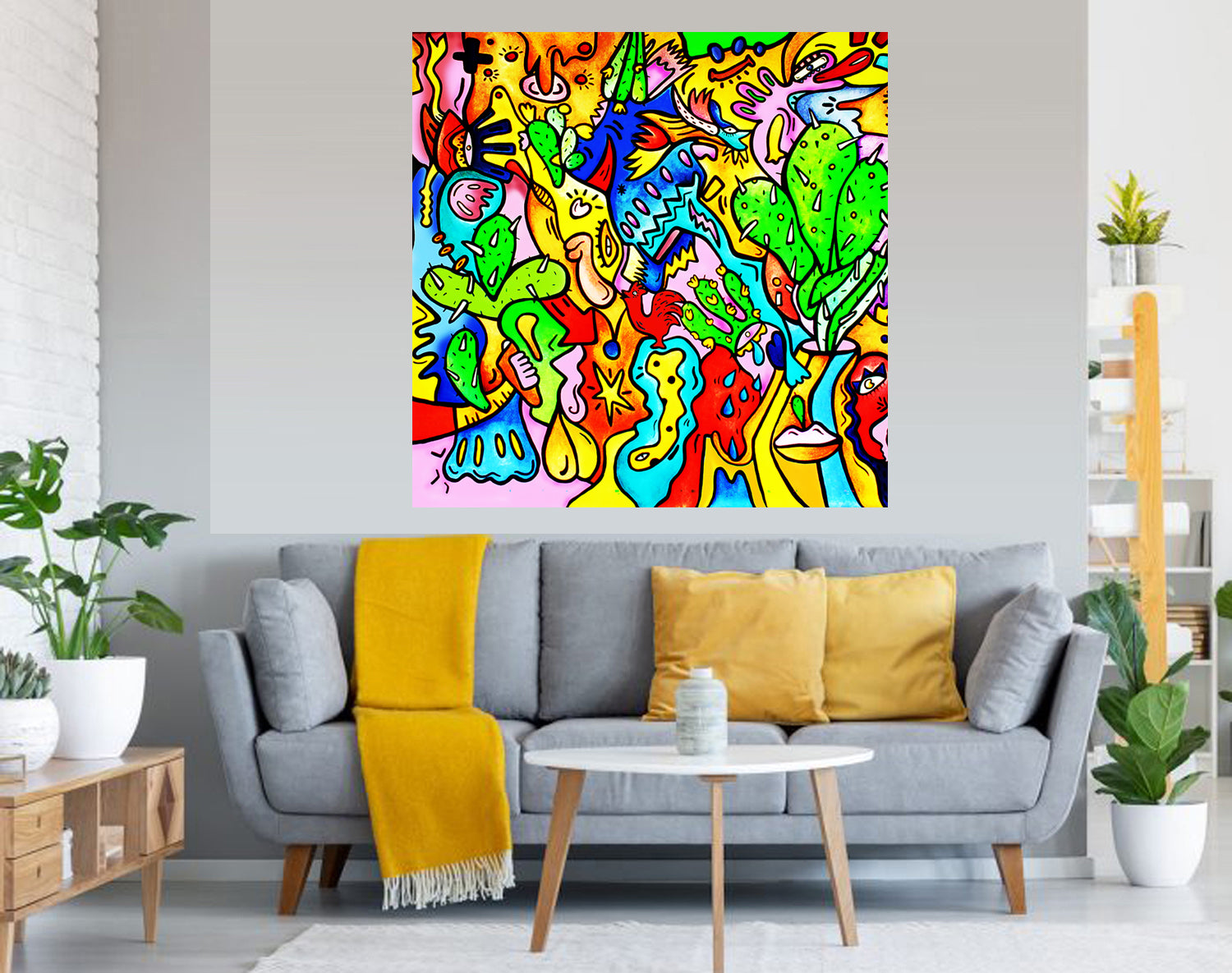 tableau décoratif - Manifique - 100 x 100 cm - bâche enduis