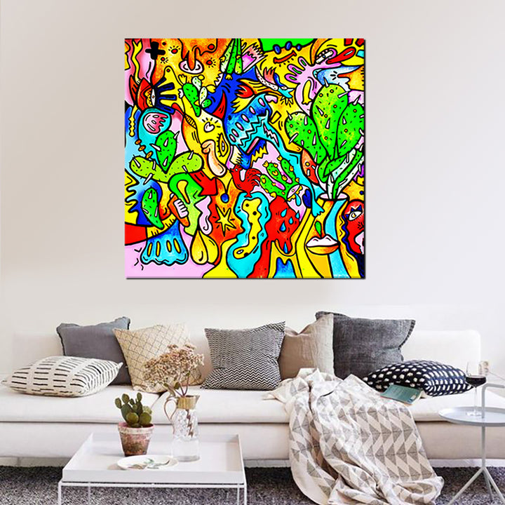 tableau décoratif - Manifique - 100 x 100 cm - bâche enduis