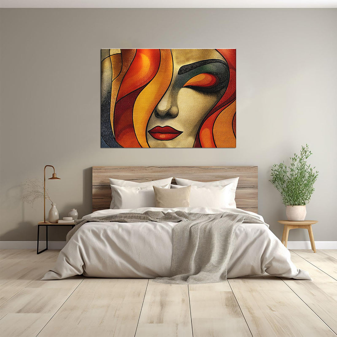 tableau femme discrète - 100x120 cm